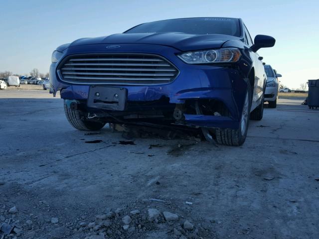 1FA6P0G73F5116058 - 2015 FORD FUSION S BLUE photo 9