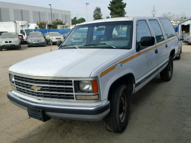 1GNGC26K3NJ350001 - 1992 CHEVROLET SUBURBAN C WHITE photo 2