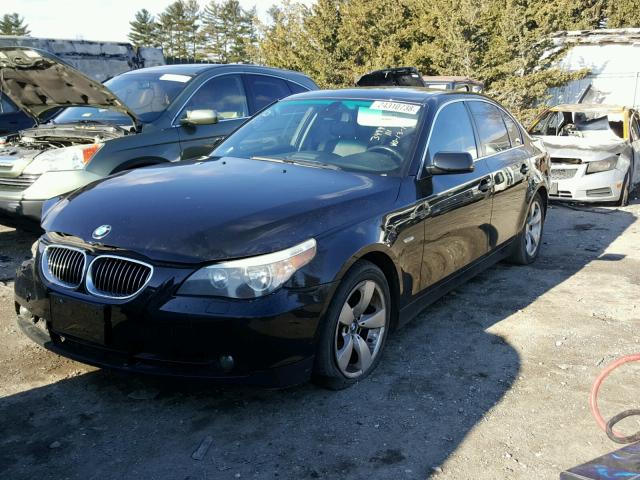 WBANE53577CY04782 - 2007 BMW 525 I BLACK photo 2