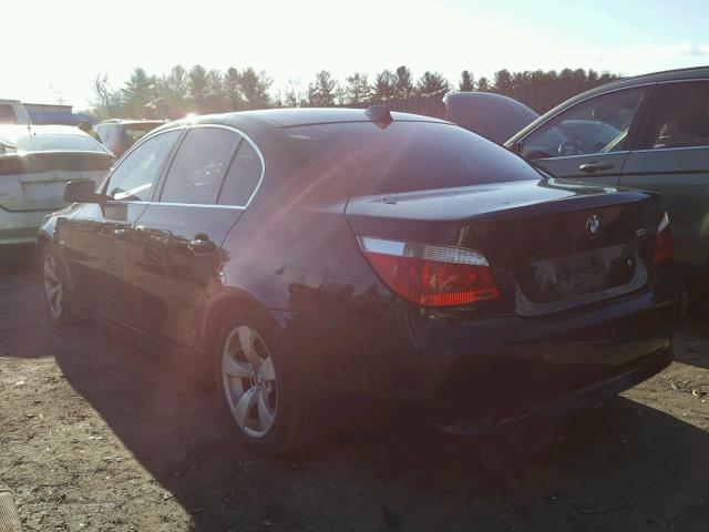 WBANE53577CY04782 - 2007 BMW 525 I BLACK photo 3