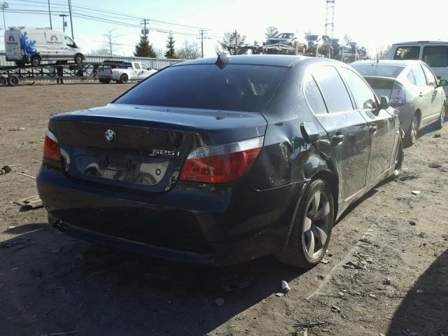 WBANE53577CY04782 - 2007 BMW 525 I BLACK photo 4