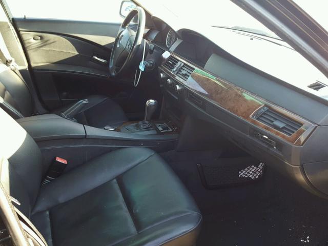 WBANE53577CY04782 - 2007 BMW 525 I BLACK photo 5