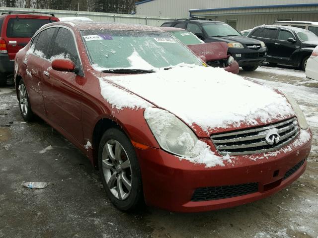 JNKCV51F95M312184 - 2005 INFINITI G35 MAROON photo 1