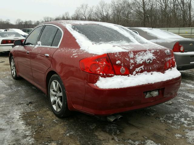 JNKCV51F95M312184 - 2005 INFINITI G35 MAROON photo 3