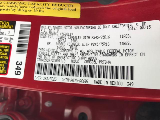 3TMAZ5CN7GM001118 - 2016 TOYOTA TACOMA DOU RED photo 10