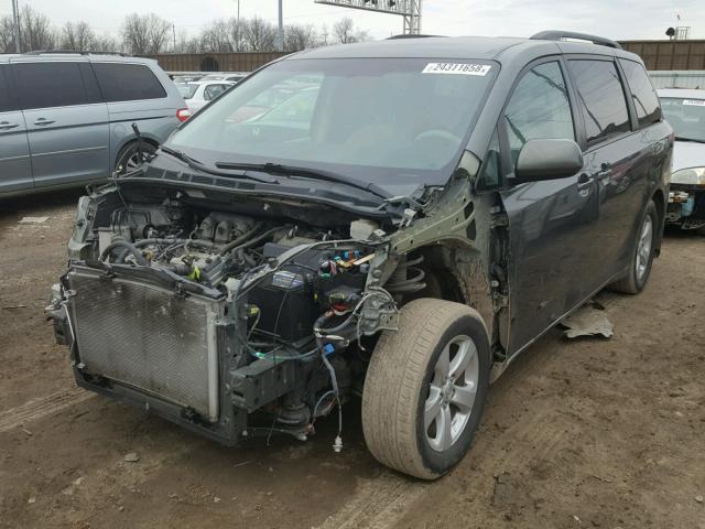 5TDKK3DCXBS088225 - 2011 TOYOTA SIENNA LE CHARCOAL photo 2