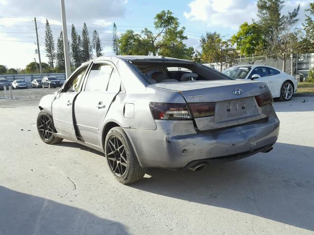 5NPEU46F28H356526 - 2008 HYUNDAI SONATA SE GRAY photo 3