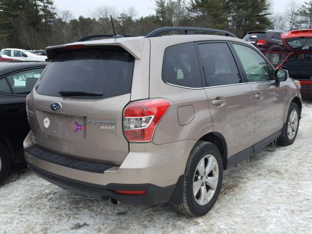 JF2SJAPC3EH502927 - 2014 SUBARU FORESTER 2 TAN photo 4