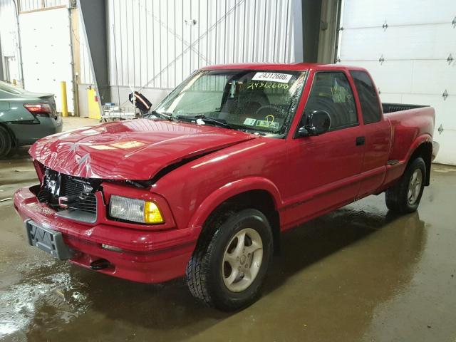 1GTDT19X4V8510102 - 1997 GMC SONOMA RED photo 2