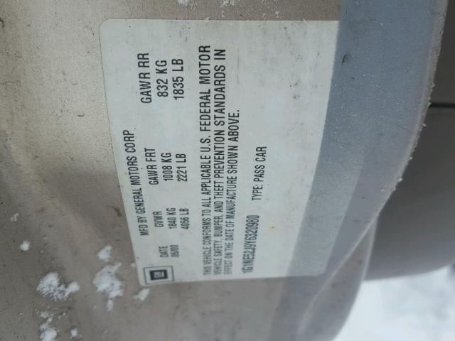 1G1NE52J9Y6320980 - 2000 CHEVROLET MALIBU LS 棕色 照片 10