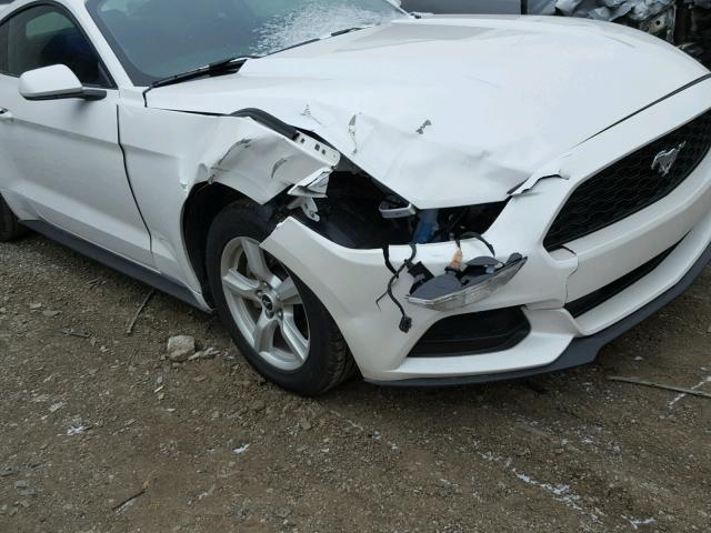 1FA6P8AM6H5264740 - 2017 FORD MUSTANG WHITE photo 9