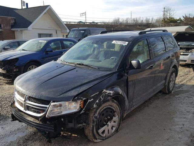 3C4PDCAB1HT564274 - 2017 DODGE JOURNEY SE BLACK photo 2