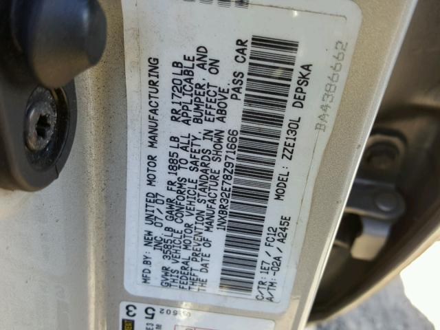 1NXBR32E78Z971666 - 2008 TOYOTA COROLLA CE SILVER photo 10