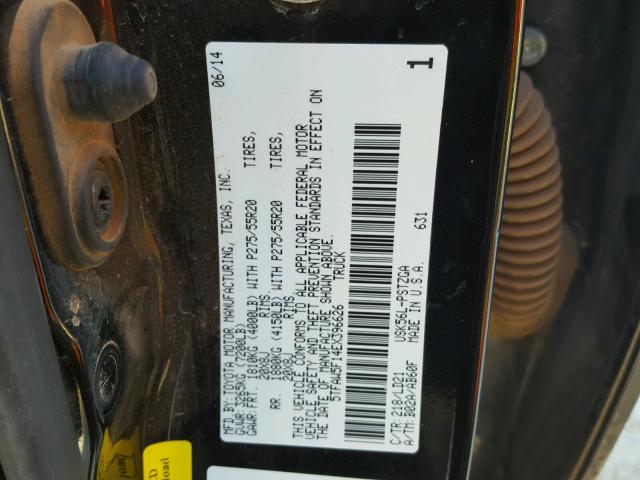 5TFAW5F14EX396626 - 2014 TOYOTA TUNDRA CRE BLACK photo 10