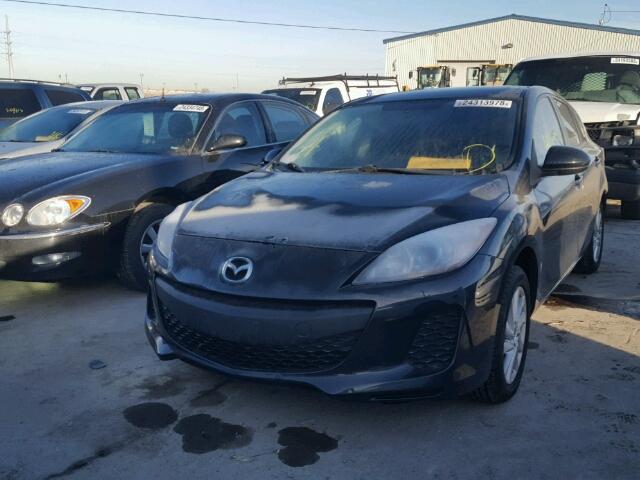 JM1BL1L78C1674197 - 2012 MAZDA 3 I BLACK photo 2