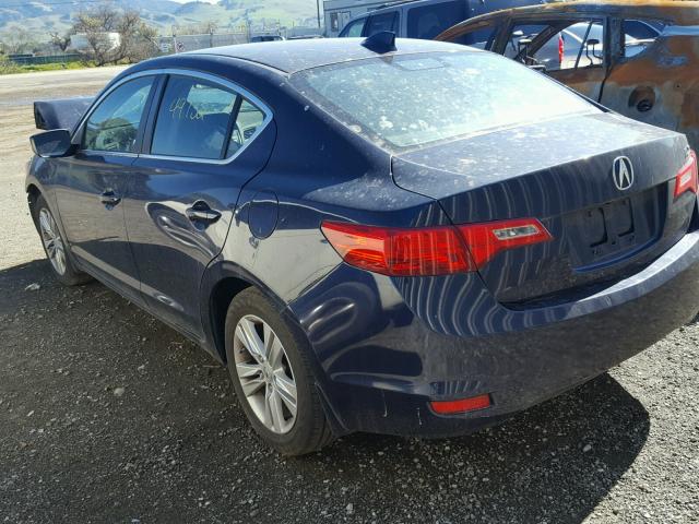 19VDE1F39DE020182 - 2013 ACURA ILX 20 BLUE photo 3