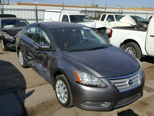 3N1AB7AP0FY252559 - 2015 NISSAN SENTRA S GRAY photo 1