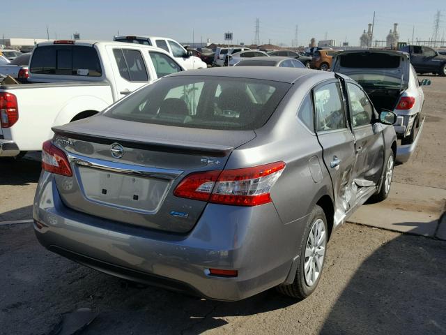 3N1AB7AP0FY252559 - 2015 NISSAN SENTRA S GRAY photo 4