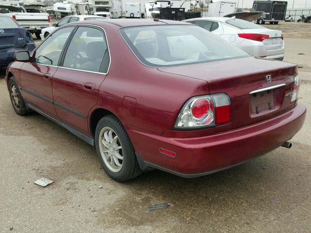 1HGCD5632VA032550 - 1997 HONDA ACCORD LX MAROON photo 3