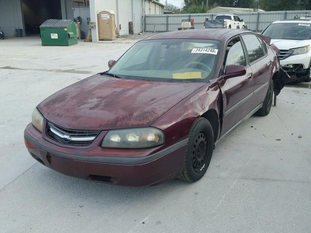 2G1WF52E749267882 - 2004 CHEVROLET IMPALA PURPLE photo 2