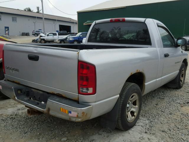 1D7HA16K24J179114 - 2004 DODGE RAM 1500 S SILVER photo 4