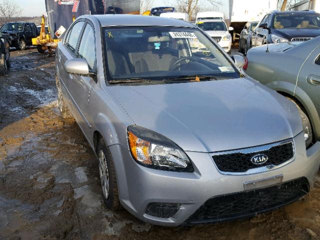 KNADH4A32B6753049 - 2011 KIA RIO BASE SILVER photo 1