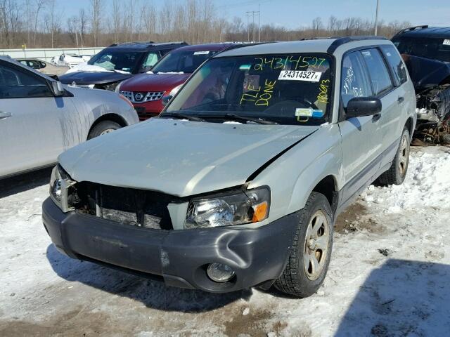 JF1SG63645H736915 - 2005 SUBARU FORESTER 2 GRAY photo 2