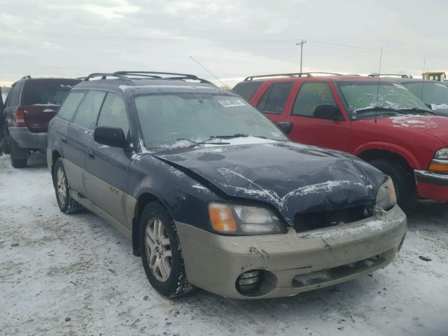 4S3BH6754Y7647042 - 2000 SUBARU LEGACY OUT BLUE photo 1