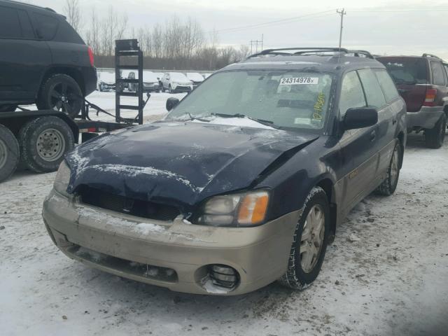 4S3BH6754Y7647042 - 2000 SUBARU LEGACY OUT BLUE photo 2