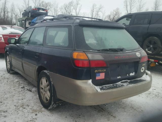 4S3BH6754Y7647042 - 2000 SUBARU LEGACY OUT BLUE photo 3