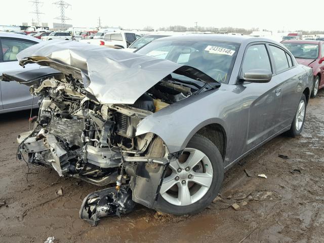 2C3CDXBG8CH111646 - 2012 DODGE CHARGER SE GRAY photo 2