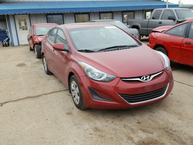 5NPDH4AE4GH718658 - 2016 HYUNDAI ELANTRA SE RED photo 1