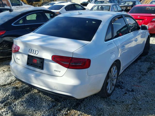 WAUEFAFL2DA156341 - 2013 AUDI A4 PREMIUM WHITE photo 4