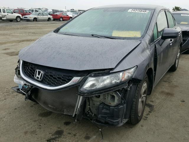 19XFB2F50FE282787 - 2015 HONDA CIVIC LX CHARCOAL photo 2