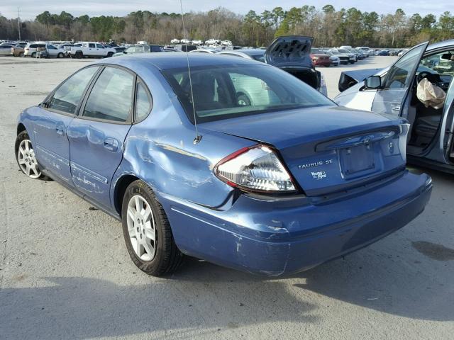 1FAHP53U14A194604 - 2004 FORD TAURUS SE BLUE photo 3