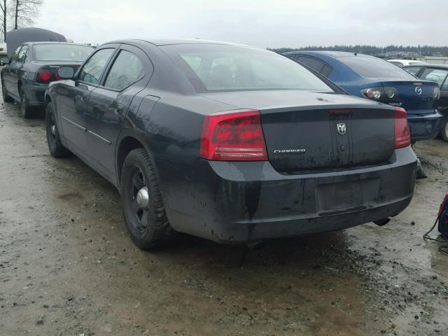 2B3LA43HX7H817597 - 2007 DODGE CHARGER SE BLACK photo 3