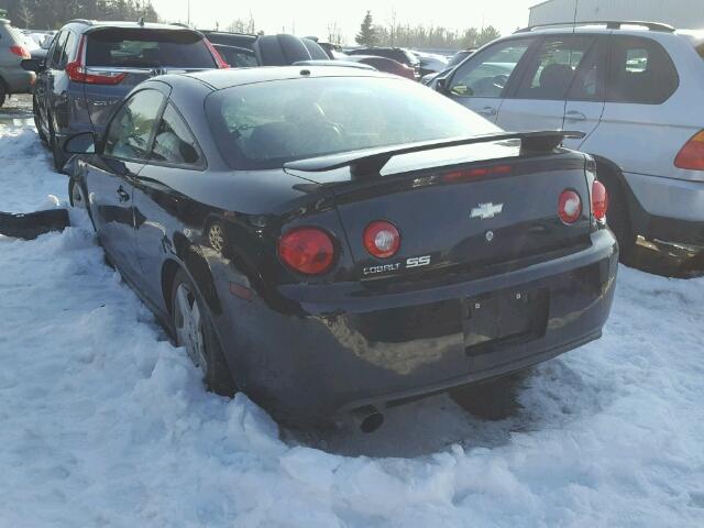 1G1AM18B377365738 - 2007 CHEVROLET COBALT SS BLACK photo 3