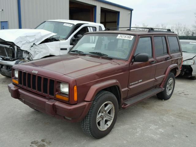 1J4FF58S61L507782 - 2001 JEEP CHEROKEE C RED photo 2