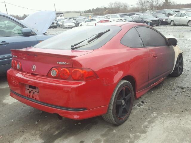 JH4DC53076S022400 - 2006 ACURA RSX TYPE-S RED photo 4