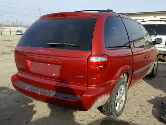 1D4GP45R06B657180 - 2006 DODGE CARAVAN SX RED photo 4