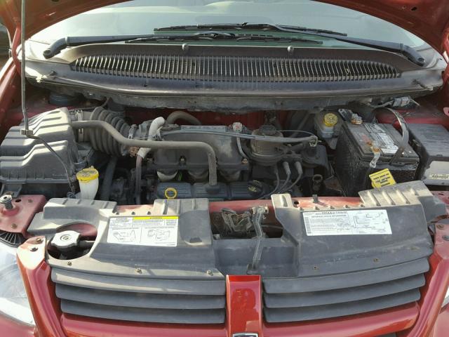 1D4GP45R06B657180 - 2006 DODGE CARAVAN SX RED photo 7