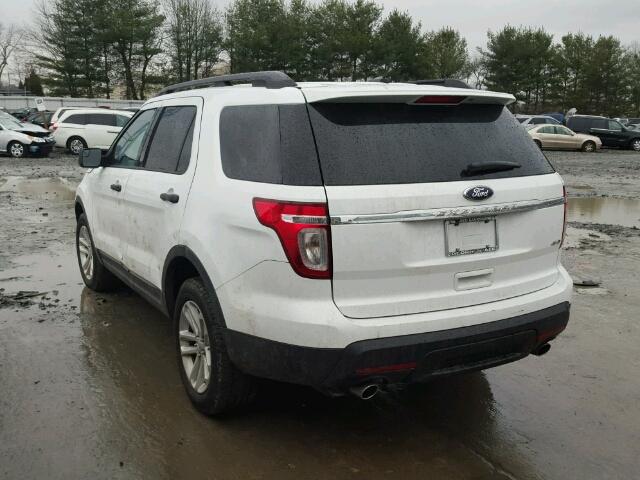 1FM5K8B84FGB45619 - 2015 FORD EXPLORER WHITE photo 3