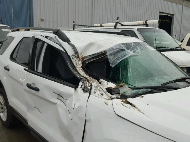 1FM5K8B84FGB45619 - 2015 FORD EXPLORER WHITE photo 9