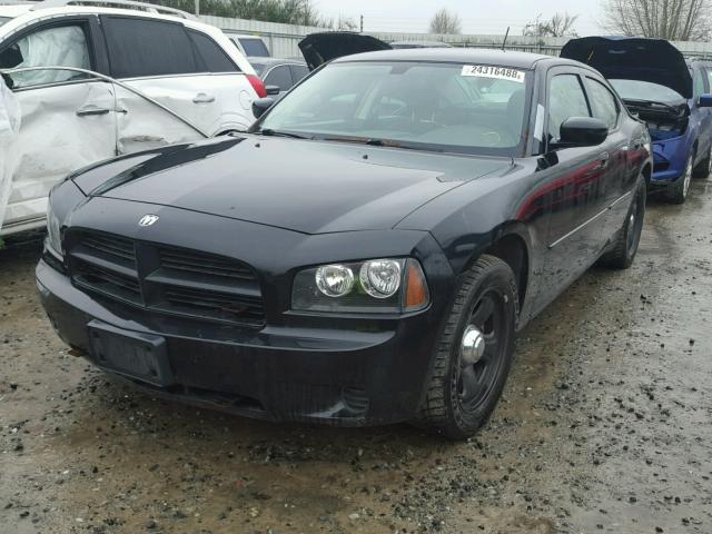 2B3LA43H68H251861 - 2008 DODGE CHARGER BLACK photo 2