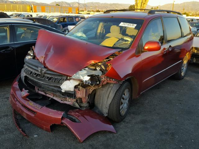 5TDZA23C34S054871 - 2004 TOYOTA SIENNA CE MAROON photo 2