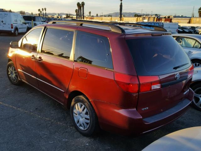 5TDZA23C34S054871 - 2004 TOYOTA SIENNA CE MAROON photo 3