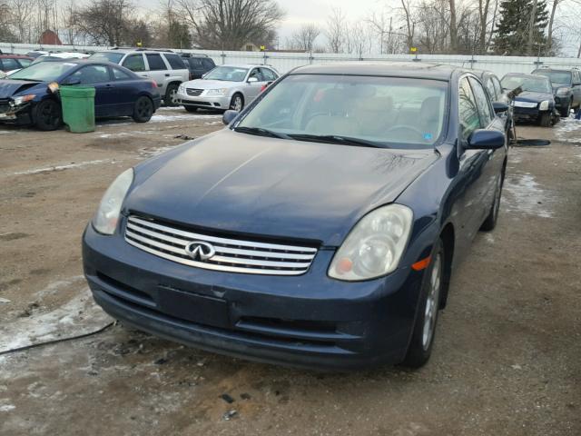 JNKCV51F24M706754 - 2004 INFINITI G35 BLUE photo 2