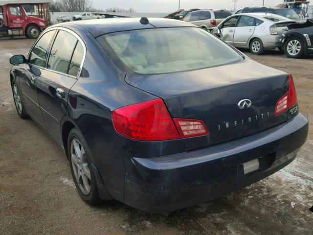 JNKCV51F24M706754 - 2004 INFINITI G35 BLUE photo 3