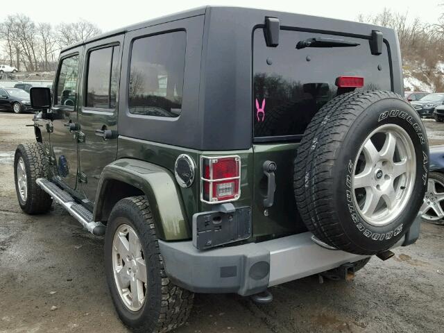 1J8GA59109L749776 - 2009 JEEP WRANGLER U GREEN photo 3