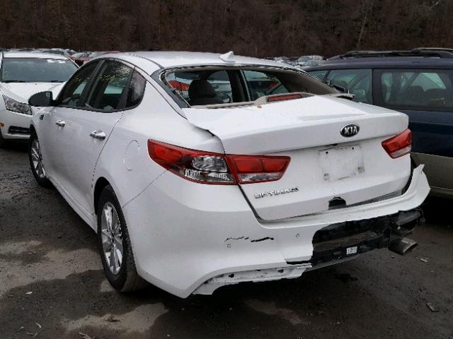 5XXGT4L37GG074415 - 2016 KIA OPTIMA LX WHITE photo 3